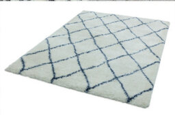 Alto Al03 Cream Geometric Modern Luxurious Shaggy Stain-Resistant Rug For Bedroom Living & Dining Room-80Cm X 150Cm - thumbnail 2