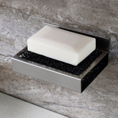 Vivo Bathroom Soap Bar Dish Holder And Soak Sponge Self Adhesive Kitchen Shower Sink - image 1