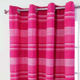 Homescapes Cotton Morocco Striped Pink Curtains 117 X 137 Cm - thumbnail 5