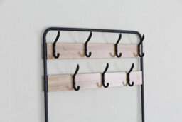 Celino Clothes Hat Coat Rack With Shoe Storage Bench 7 Hooks Hanging Hallway Bedroom Living Room 80X30X170 Cm - thumbnail 4