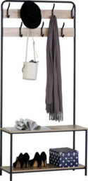 Celino Clothes Hat Coat Rack With Shoe Storage Bench 7 Hooks Hanging Hallway Bedroom Living Room 80X30X170 Cm - thumbnail 3