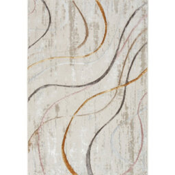 Ivory Multicolor Modern Rug, Anti-Shed Abstract Rug, 10mm Thick Abstract Rug For Bedroom, & Dining Room-160Cm X 221Cm - thumbnail 1