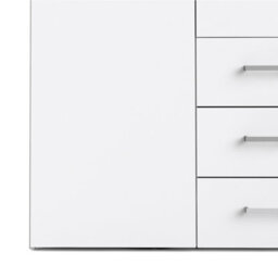 Furniture To Go Space Wardrobe - 4 Doors 3 Drawers In White 2000 (W) 154 X  (H) 200.4 X  (D) 49.5Cm - thumbnail 8