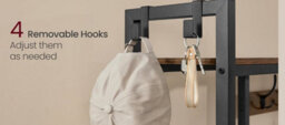 Modcraft Hall Tree With Bench Shoe Rack 9 Hooks And 5 Shelves Vintage Entryway Coat Stand Storage Unit - thumbnail 6