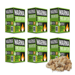 Warma Natural Wood Chemical-Free Wax Soaked Bbq Burner Stove Eco Firelighters 6 X Packs - thumbnail 1