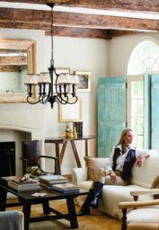 Luminosa Lighting Elstead Plymouth 6 Light Multi Arm Chandelier Olde Bronze Finish, E14 - thumbnail 2