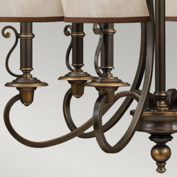 Luminosa Lighting Elstead Plymouth 6 Light Multi Arm Chandelier Olde Bronze Finish, E14 - thumbnail 5