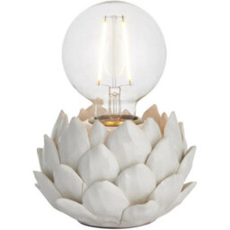 Loops Oatmeal Crackle Glaze Table Lamp - Antique Brass Plate Shade - 100mm Tall Light - 10W Led E27