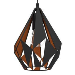 Eglo Carlton 1 Vintage Industrial 3 Pendant Light Wbs - thumbnail 3