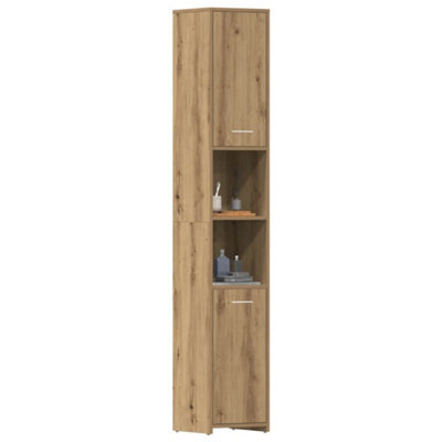 Walplus Bathroom Cabinet Artisan Oak 30X30X183.5 Cm Engineered Wood - image 1