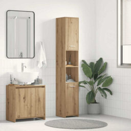 Walplus Bathroom Cabinet Artisan Oak 30X30X183.5 Cm Engineered Wood - thumbnail 3