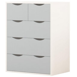 Afn Home Delvito 4 Piece Bedroom Set,  2 Door Wardrobe, 5 Drawer Chest & 2 Bedside Cabinets, Grey/white - thumbnail 4