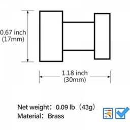 Wall Hook, Towel Hook For Bathroom, Kitchen, Door, Wardrobe Cupboard, 5 Pack, Brass (Chrome Plated) - thumbnail 5