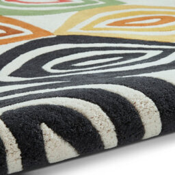 Multicolor Geometric Luxurious Modern Wool Rug For Bedroom & Living Room-120Cm X 170Cm - thumbnail 8