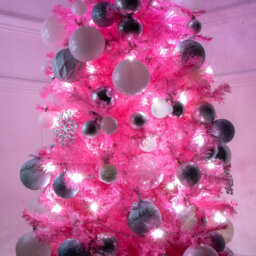 The Christmas Workshop 6Ft Slim Pink Pre-Lit Artificial Christmas Tree - 110 Led Lights - Includes Stand - thumbnail 7