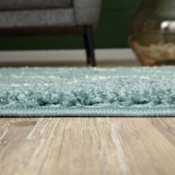 The Rugs Moroccan Shaggy Rugs And Runners Soft Fluffy Diamond Design High Pile Duck Egg Blue And Ivory Living Room Kitchen Hallway 550 - thumbnail 6