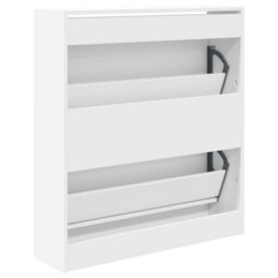Vidaxl Shoe Cabinet White 80X21X87.5 Cm Engineered Wood - thumbnail 7