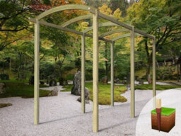 Edecks Contemporary Colonnade Wooden Garden Pergola (W 1800mm X D 4800mm) With Concrete In Posts (2.7M) - thumbnail 5