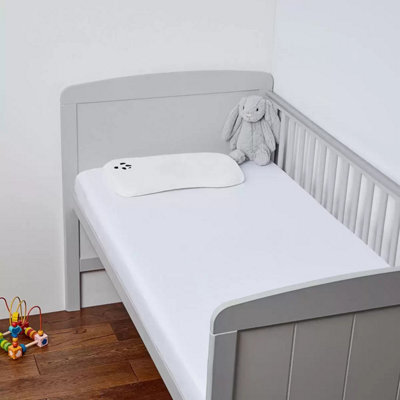 Xample Panda 100% Bamboo Cot Bed Fitted Sheets, 2 Pack 70X140 Hypoallergenic Breathable Soft Baby Bedding Set In White - image 1