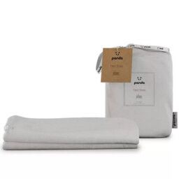 Xample Panda 100% Bamboo Cot Bed Fitted Sheets, 2 Pack 70X140 Hypoallergenic Breathable Soft Baby Bedding Set In White - thumbnail 2