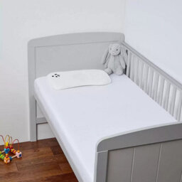 Xample Panda 100% Bamboo Cot Bed Fitted Sheets, 2 Pack 70X140 Hypoallergenic Breathable Soft Baby Bedding Set In White - thumbnail 1