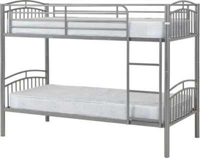 Seconique Ventura 3Ft Bunk Bed In Silver Finish Can Be Used As Two Beds - image 1