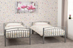 Seconique Ventura 3Ft Bunk Bed In Silver Finish Can Be Used As Two Beds - thumbnail 8