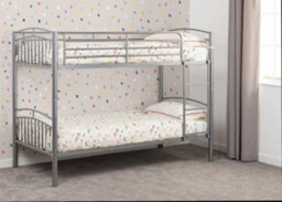 Seconique Ventura 3Ft Bunk Bed In Silver Finish Can Be Used As Two Beds - thumbnail 7