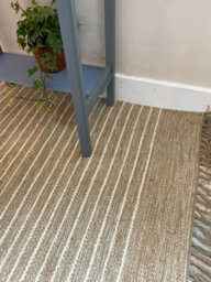 Second Nature Online Bekal Flat Weave Rug Striped Design Cotton And Jute 70 Cm X 130 Cm - thumbnail 1