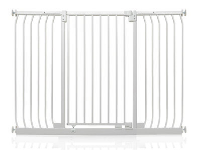 Safetots Extra Tall Elite Safety Gate, 143Cm - 152Cm, Matt White, Extra Tall 96.8Cm In Height, Pressure Fit Stair Gate - image 1