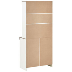 Beliani Glass Display Cabinet Kalbarri 80 Cm Brown/ White - thumbnail 6