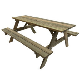 Leisurebench Tiptree 8 Seat Picnic Bench - Dip Treated Green Timber - 180Cm - thumbnail 5