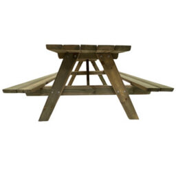 Leisurebench Tiptree 8 Seat Picnic Bench - Dip Treated Green Timber - 180Cm - thumbnail 3