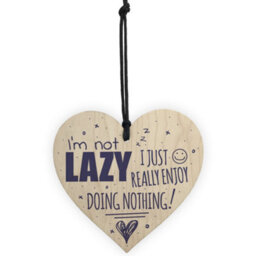 Red Ocean I'm Not Lazy Funny Hanging Heart Doing Nothing Novelty Best Friend Gift Ideas - thumbnail 5