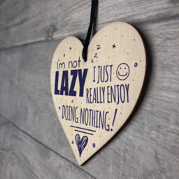 Red Ocean I'm Not Lazy Funny Hanging Heart Doing Nothing Novelty Best Friend Gift Ideas - thumbnail 7