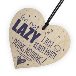 Red Ocean I'm Not Lazy Funny Hanging Heart Doing Nothing Novelty Best Friend Gift Ideas - thumbnail 6