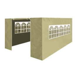 Sealey Dellonda Premium Side Walls Doors Windows For Gazebo Marquee Fits 3 X 4.5M Beige