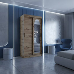 Selfie 100Cm Sliding Wardrobe For Every Interior Storage Closet Laminate Finish With Optional Drawers Unit Artisanoak