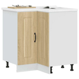 Berkfield Kitchen Corner Base Cabinet Kalmar Sonoma Oak Engineered Wood - thumbnail 1