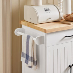 Sobuy Fkw119-Nw, Kitchen Storage Trolley Mobile Kitchen Cabinet Cupboard,w74Xd45.6Xh91 - thumbnail 8
