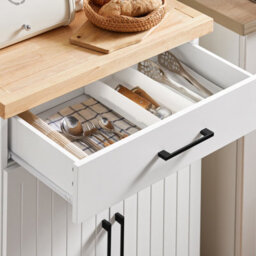 Sobuy Fkw119-Nw, Kitchen Storage Trolley Mobile Kitchen Cabinet Cupboard,w74Xd45.6Xh91 - thumbnail 6