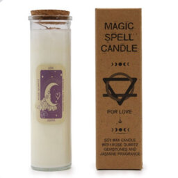 Enchanting Love Spell Soy Candle With Rose Quartz - thumbnail 3