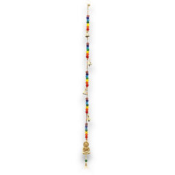 Indian Chimes Brass Buddha With Chakra Beads String Bells Gold