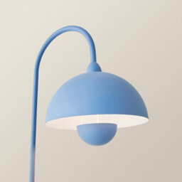 Valuelights Tilly Pastel Sky Blue Arched Dome Shade Metal Floor Lamp - thumbnail 5