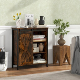 Gainoom 70Cm Farmhouse Accent Storage Cabinet Rustic Sideboard Buffet Cabinet - thumbnail 3