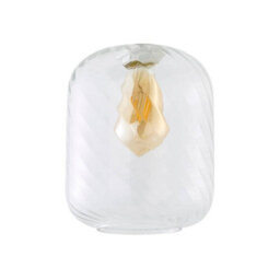 Valuelights Emery Clear Oval Swirl Glass Easy Fit Ceiling Lamp Shade - thumbnail 7