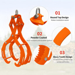 London Boutique Heavy-Duty Log Skidding Tongs,71Cm,heavy-Duty Steel Construction,4-Serrated Eagle Claw Design For Unshakable Grip - thumbnail 6