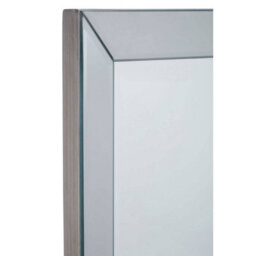 Orsina Silver Freestanding Floor Mirror, Modern Style Full Length Wooden Mirror, Silver Framed Dressing Mirror - thumbnail 5