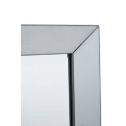 Orsina Silver Freestanding Floor Mirror, Modern Style Full Length Wooden Mirror, Silver Framed Dressing Mirror - thumbnail 6