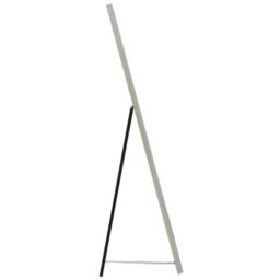 Orsina Silver Freestanding Floor Mirror, Modern Style Full Length Wooden Mirror, Silver Framed Dressing Mirror - thumbnail 3